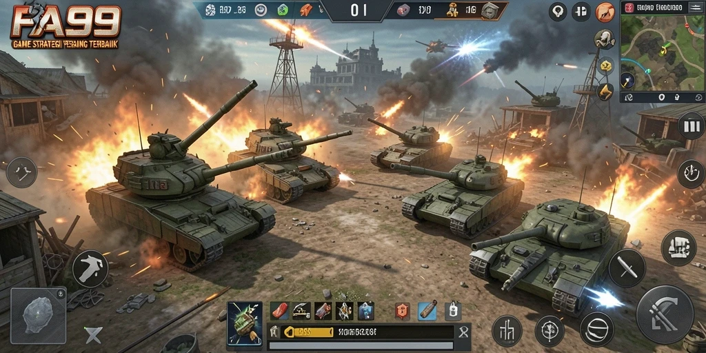 Gameplay seru dengan strategi perang yang mendebarkan.