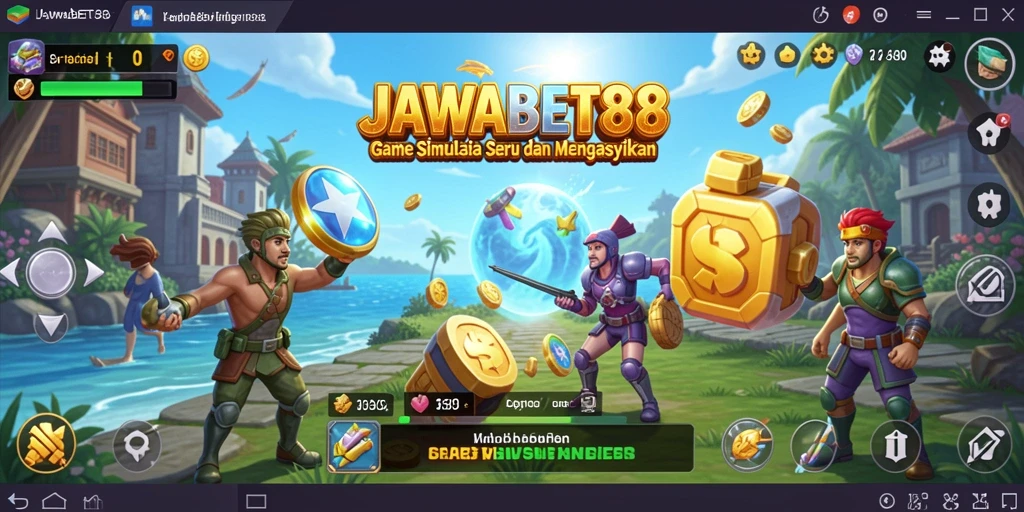 Screenshot gameplay JAWABET88 menampilkan simulasi interaktif yang menarik.