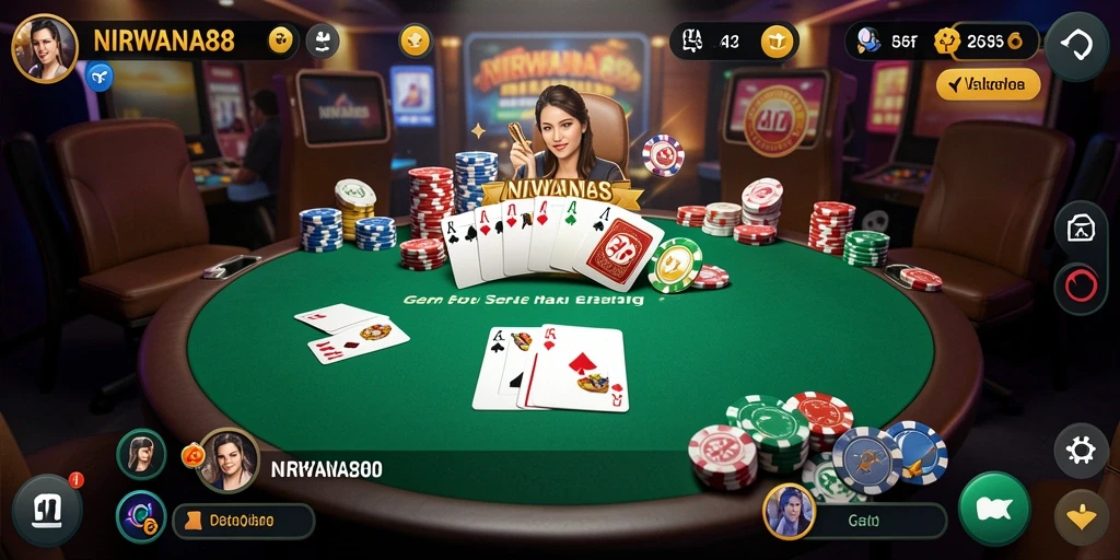 Tampilan gameplay menarik dari NIRWANA88 di Poker.