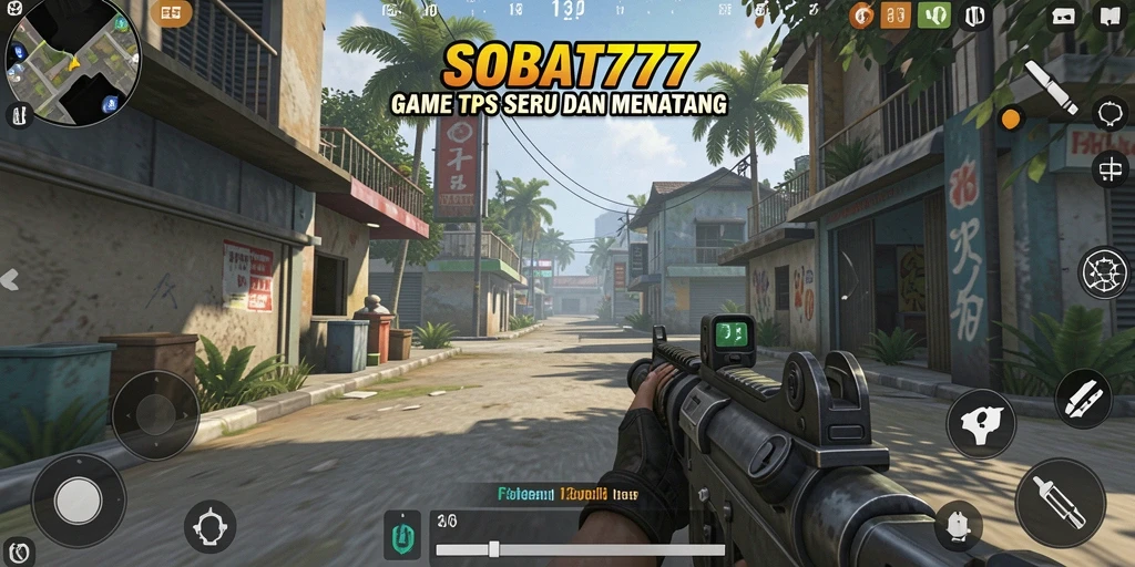 Screenshot utama SOBAT777 menampilkan aksi seru gameplay TPS.