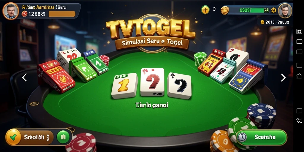 Tampilan menarik gameplay TVTOGEL yang simulasikan pengalaman togel.